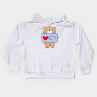 I Love Dad Kids Hoodie